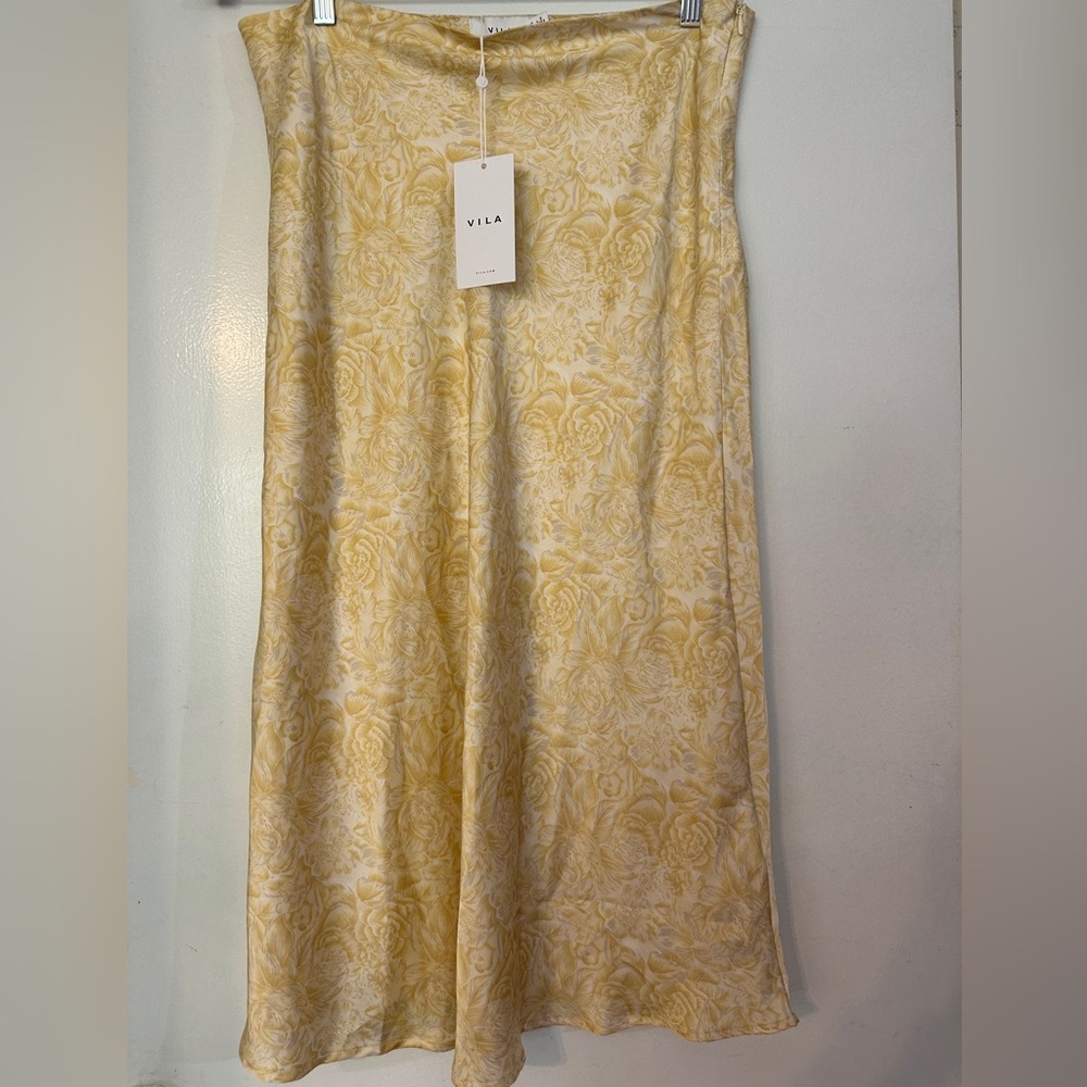 Spring midi slip skirt